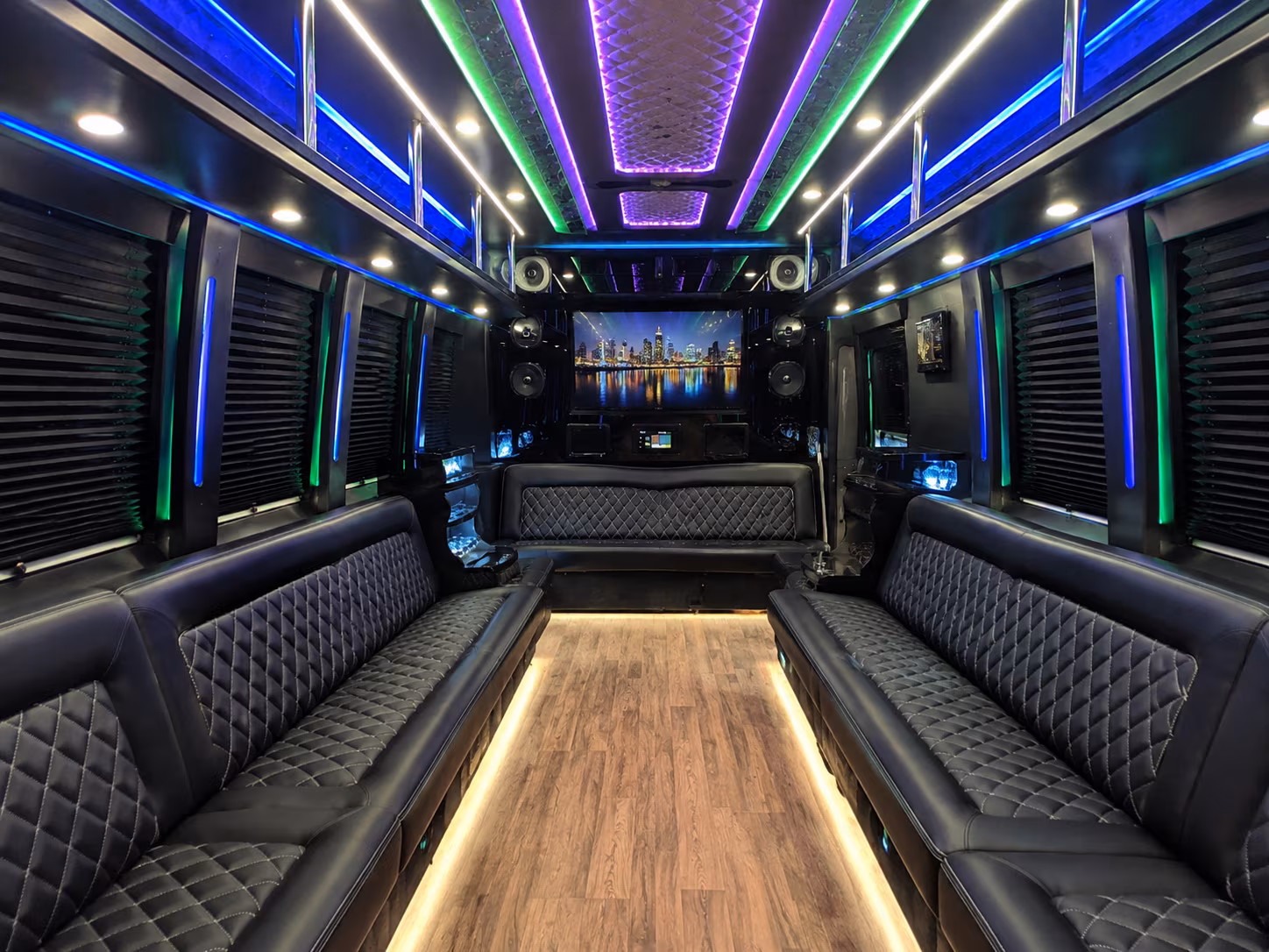 missoula 25 passenger party bus interior