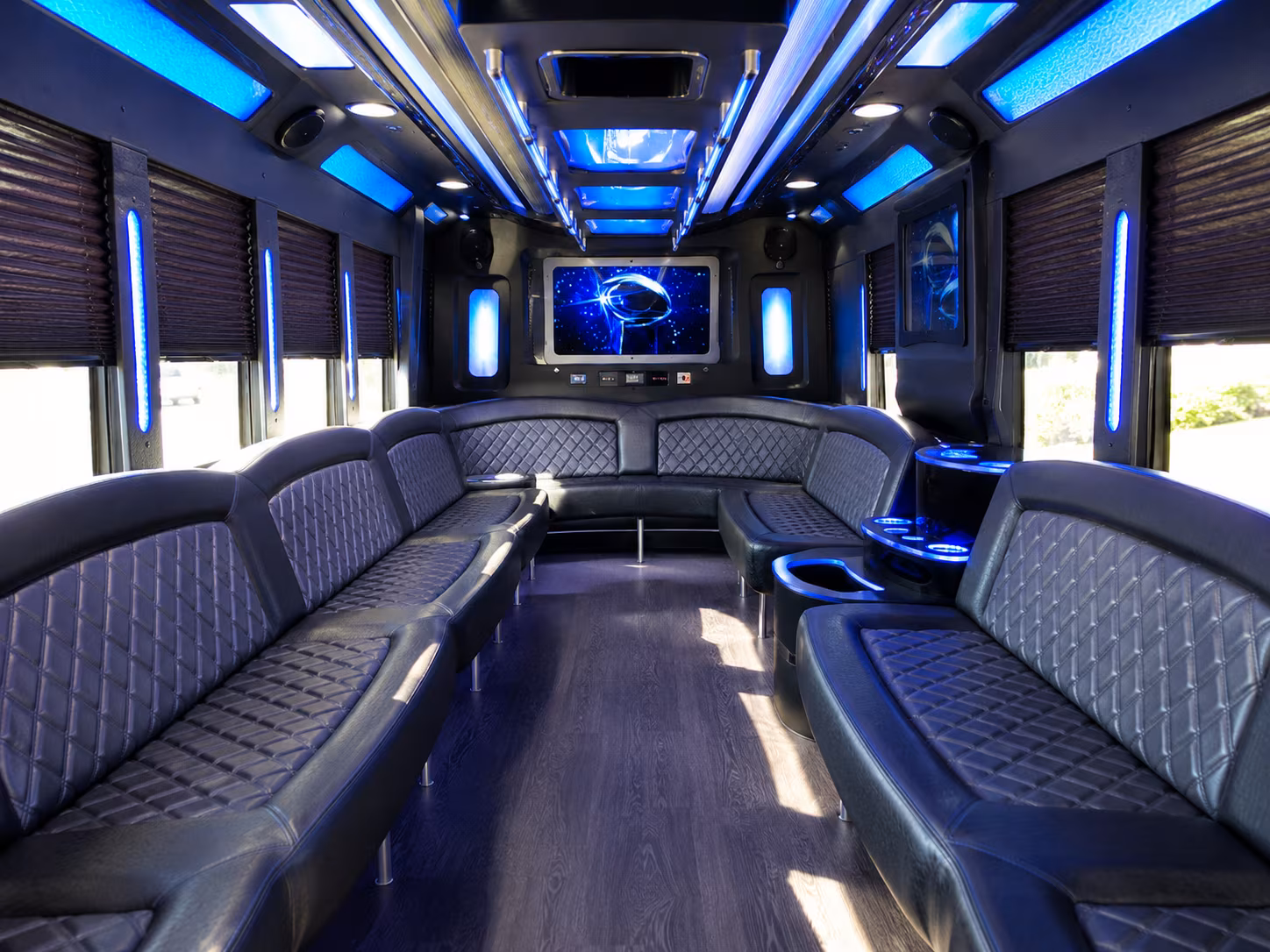 missoula 28 passenger party bus inside