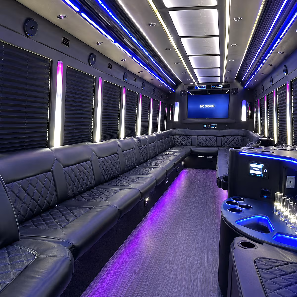 missoula 30 passenger party bus inside