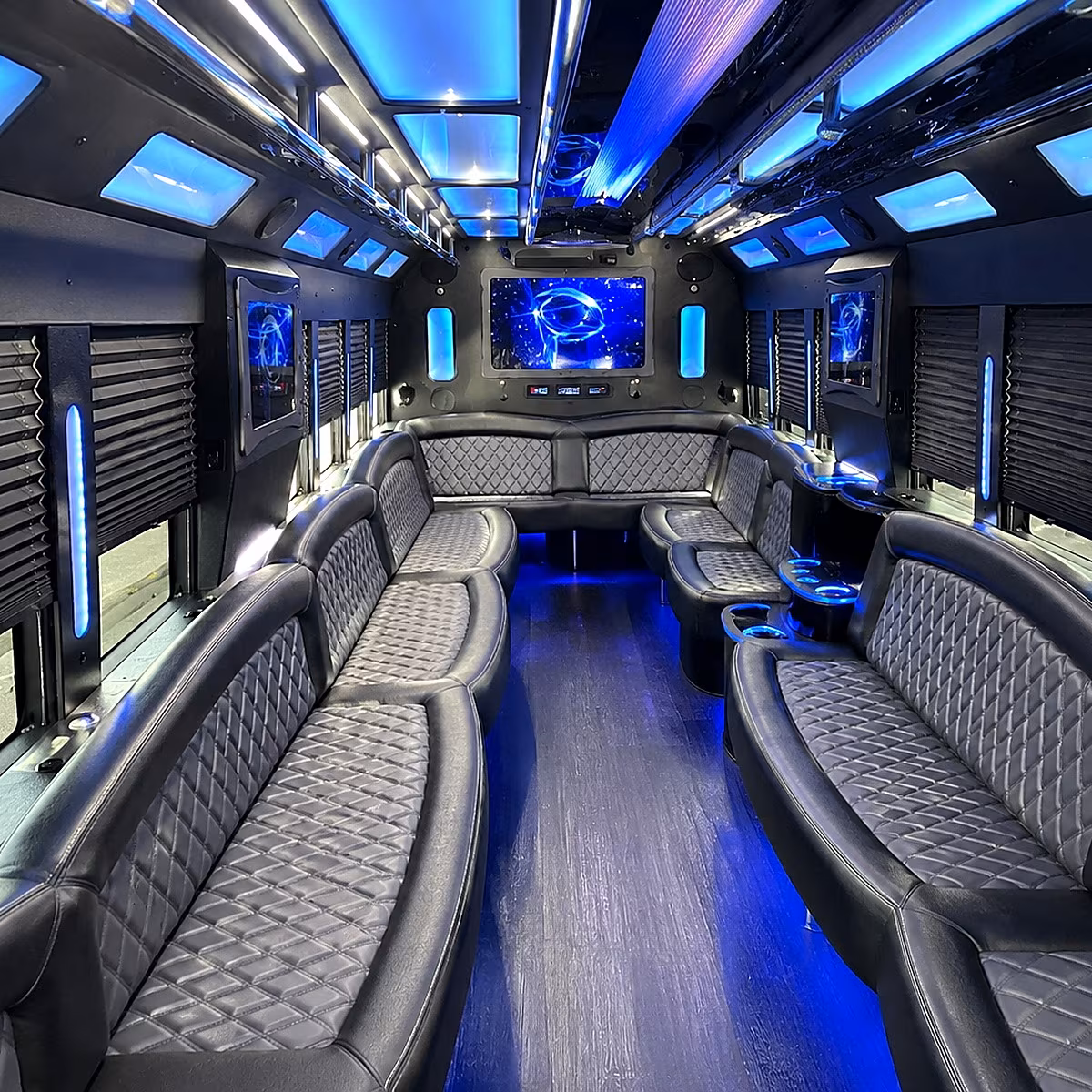 missoula 50 passenger party bus interior